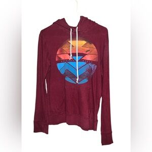 American Eagle Outfitters Burgundy Classic Fit Hoodie